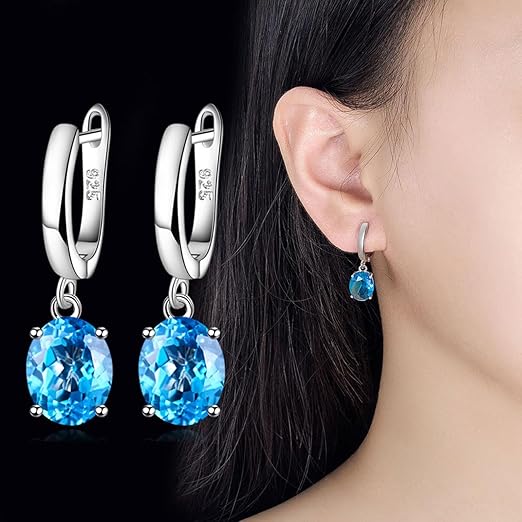 925 Sterling Silver Elegant Women’s Jewelry Sets Ellipse Zircon Ring Necklace Earrings