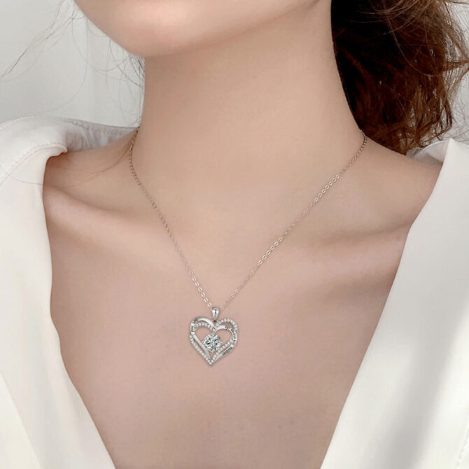 Fashionable 12th Birthday Stone Love Pendant Necklace for Women's High End Charm Jewelry Valentine's Day Gift for Girlfriend - Image 2