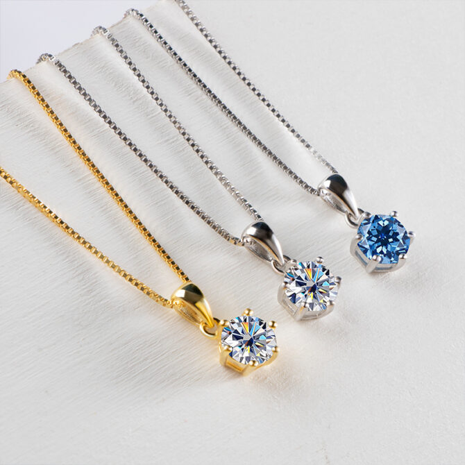 Butterflykiss 1 CT Real Moissanite Pendant Necklace For Women Top Quality 925 Sterling Silver Wedding Party Bridal Fine Jewelry - Image 9