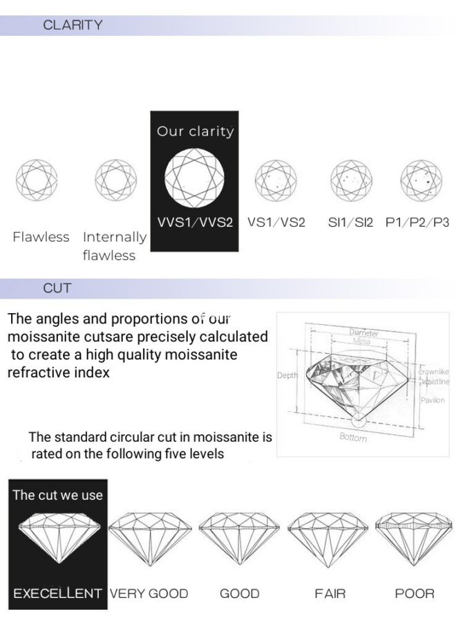 Butterflykiss 1 CT Real Moissanite Pendant Necklace For Women Top Quality 925 Sterling Silver Wedding Party Bridal Fine Jewelry - Image 11