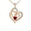 Luxury Love Heart Zircon Necklace Pendant Necklace - Without Box