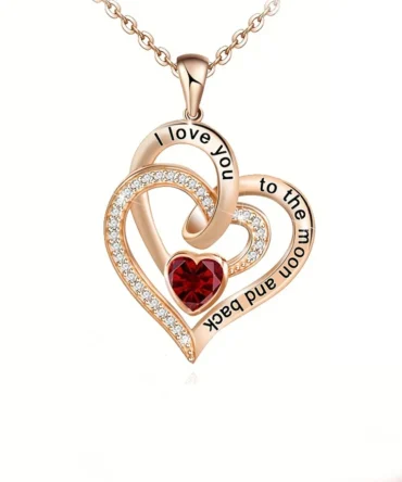 Luxury Love Heart Zircon Necklace Pendant Necklace