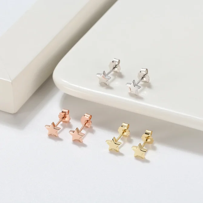 925 Sterling Silver Romantic 6 MM Heart Earring 14K Gold Plated for Women Earrings Gold Jewellery Gift - Image 5