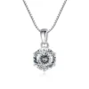 Butterflykiss 1 CT Real Moissanite Pendant Necklace For Women Top Quality 925 Sterling Silver Wedding Party Bridal Fine Jewelry - 100 Faceted Cut