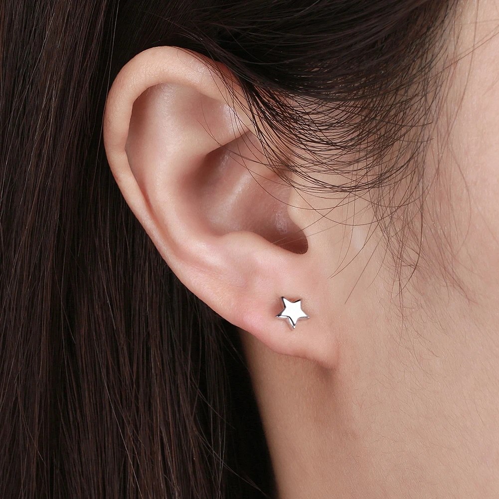 925 Sterling Silver Romantic 6 MM Heart Earring 14K Gold Plated for Women Earrings Gold Jewellery Gift