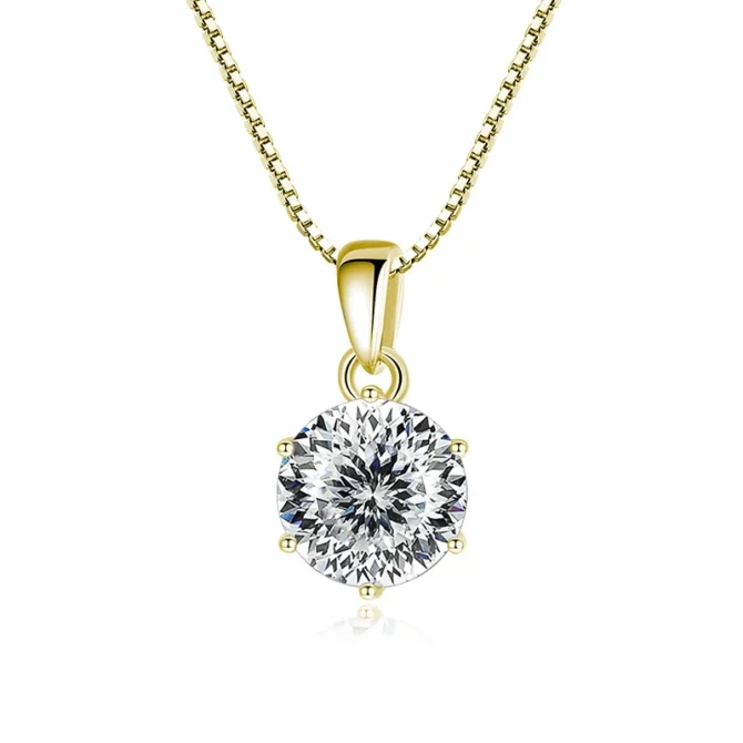 Butterflykiss 1 CT Real Moissanite Pendant Necklace For Women Top Quality 925 Sterling Silver Wedding Party Bridal Fine Jewelry - Image 3