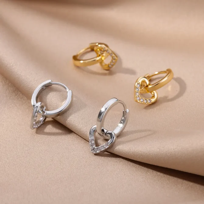Zircon Pendientes Earring For Women Stainless Steel Gold Color Piercing Earring 2025 Trend Jewelry aretes Accesorios mujer - Image 5