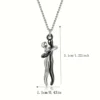 Chic Black Hug Pendant Necklace for Couples - Elegant Love Symbol,Perfect for Party & Daily Wear - Silver + Black