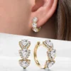 Luxury Trendy Cubic Zirconia Hoop Earrings Wedding Party Elegant Accessories - E3756