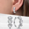 Luxury Trendy Cubic Zirconia Hoop Earrings Wedding Party Elegant Accessories - E2794