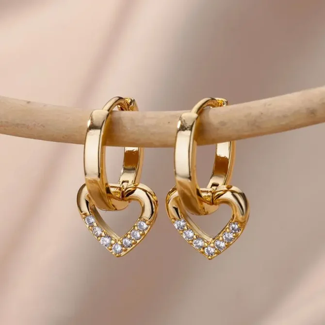 Zircon Pendientes Earring For Women Stainless Steel Gold Color Piercing Earring 2025 Trend Jewelry aretes Accesorios mujer - Image 6
