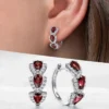 Luxury Trendy Cubic Zirconia Hoop Earrings Wedding Party Elegant Accessories - E2796