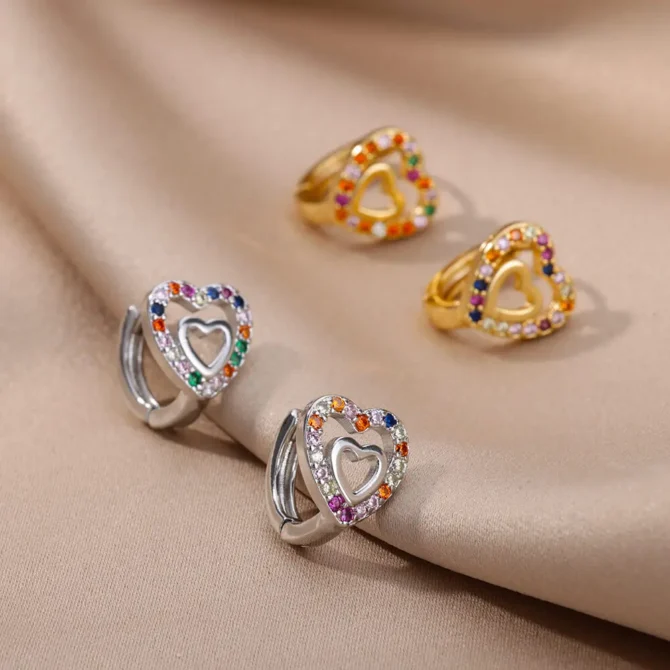 Zircon Pendientes Earring For Women Stainless Steel Gold Color Piercing Earring 2025 Trend Jewelry aretes Accesorios mujer - Image 4