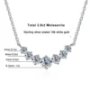 Moissanite Necklace For Woman Wedding Fine Jewely With Certificates 925 Sterling Sliver Plated 18k White Gold Necklace - 2.8ct