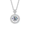 Pendant For Women Simulated Diamond Necklace S925 Sterling Silver Jewellery 1 CT Moissanite - White