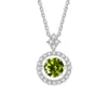 Pendant For Women Simulated Diamond Necklace S925 Sterling Silver Jewellery 1 CT Moissanite - yellow green