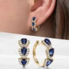 Luxury Trendy Cubic Zirconia Hoop Earrings Wedding Party Elegant Accessories - E3755