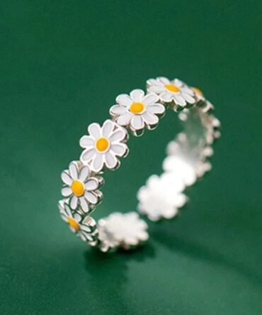 Flower Rings For Women Style Adjustable Opening Finger Ring