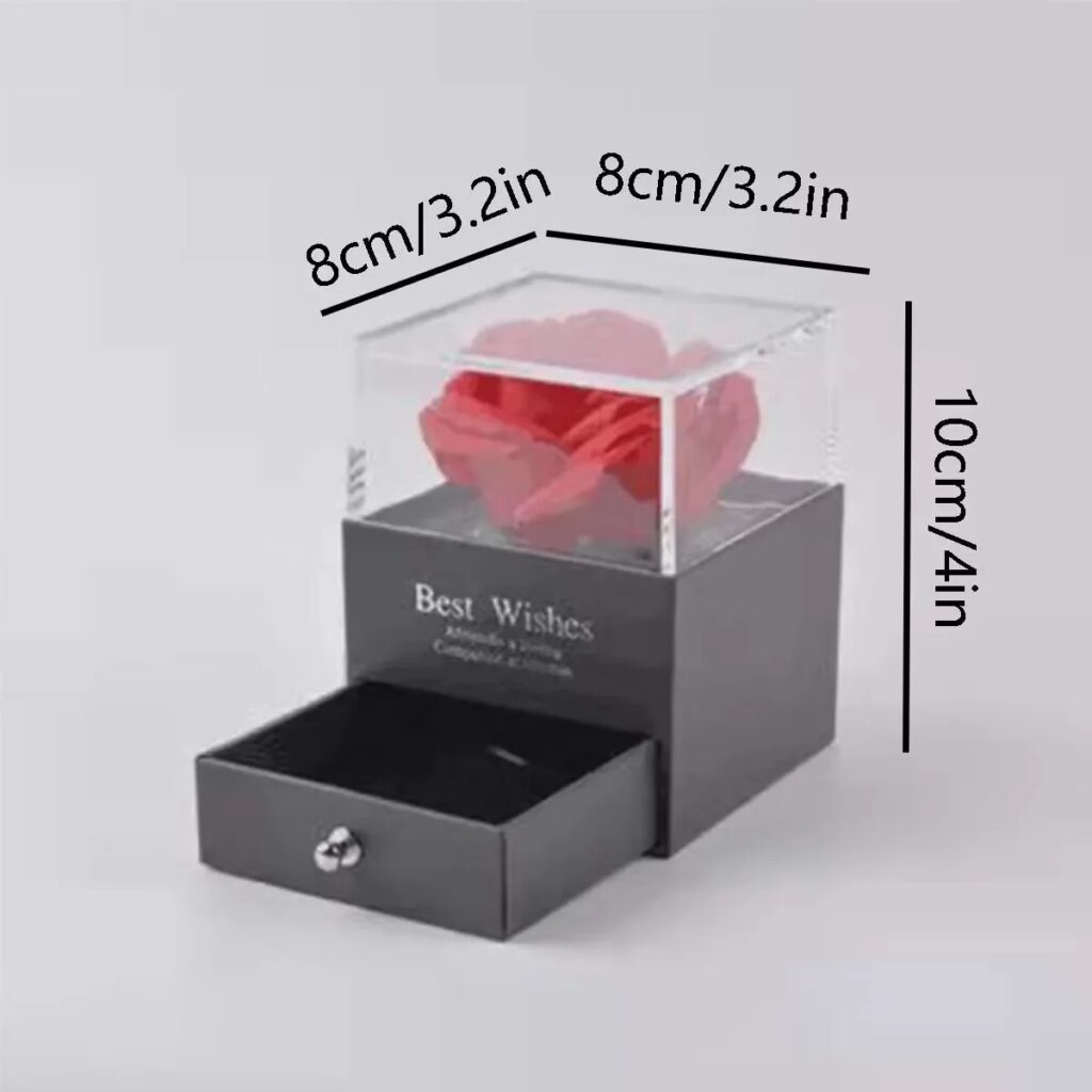 Charming Love Heart Pendant Necklace with Rose Gift Box – Perfect for Valentine’s Day, Birthdays, Mother’s Day & More Girlfriend