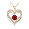 Charming Love Heart Pendant Necklace with Rose Gift Box - Perfect for Valentine's Day, Birthdays, Mother's Day & More Girlfriend - Without Box