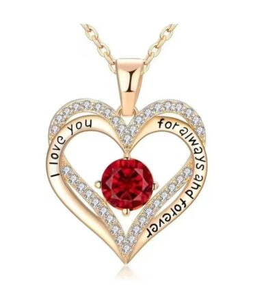 Charming Love Heart Pendant Necklace with Rose Gift Box - Perfect for Valentine's Day, Birthdays, Mother's Day & More Girlfriend