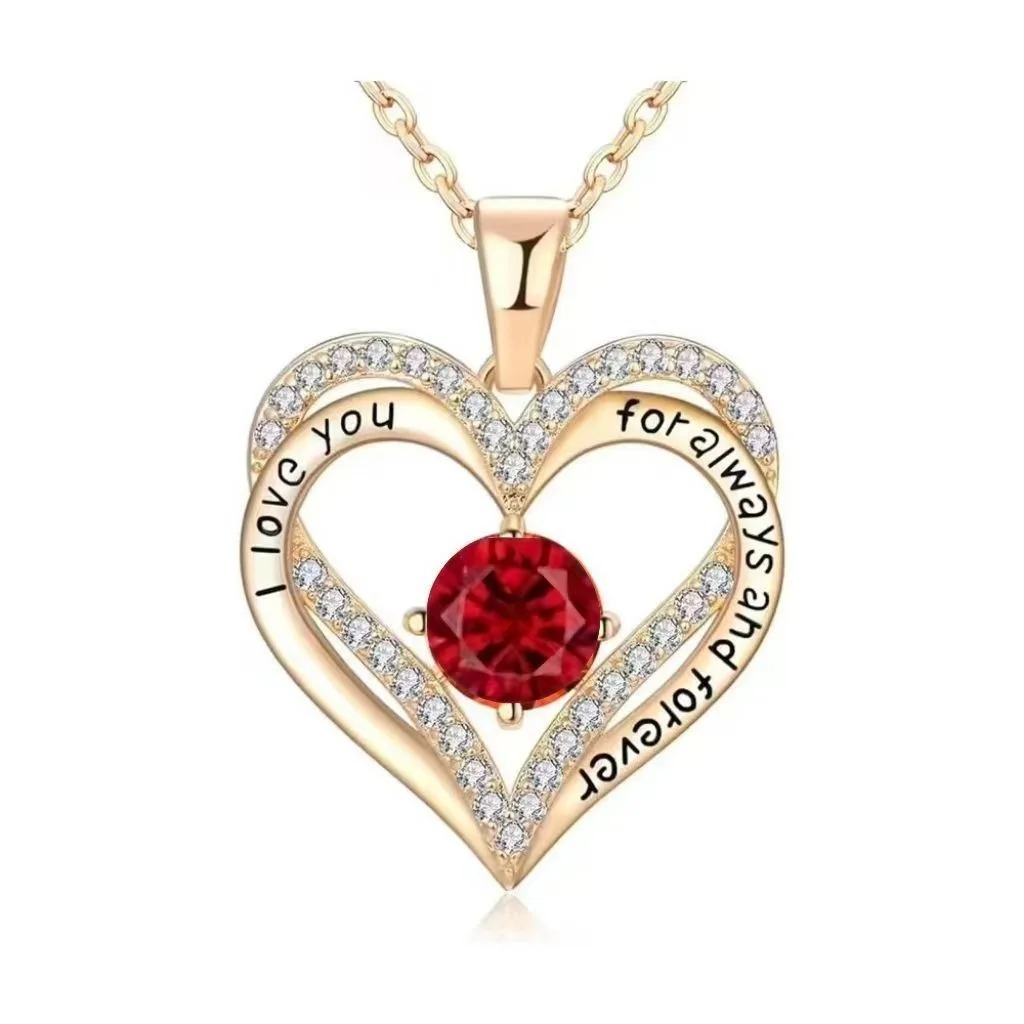 Charming Love Heart Pendant Necklace with Rose Gift Box – Perfect for Valentine’s Day, Birthdays, Mother’s Day & More Girlfriend